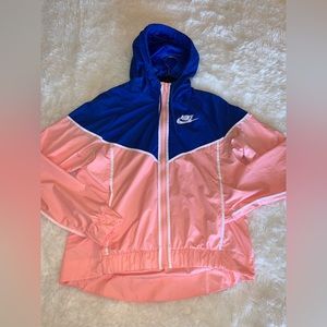 Nike Windbreaker Womens  Jacket  (Pink & Blue) Size Medium! (95)10